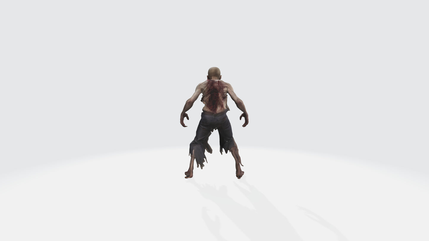 Scary Zombie Animated and Rigged 3D model animated rigged