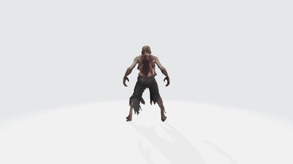 Scary Zombie Animated and Rigged 3D model animated rigged