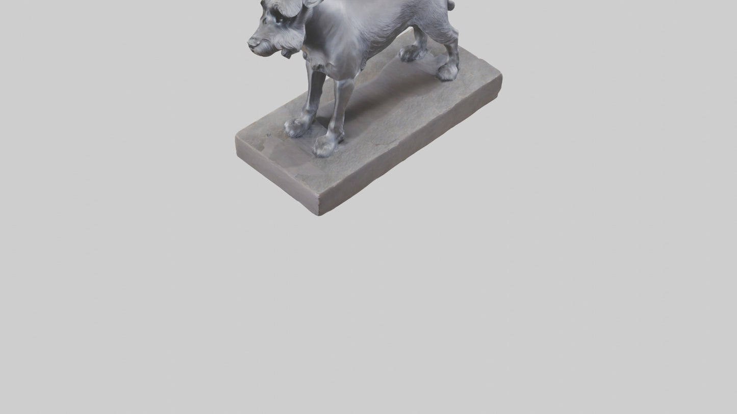 Schnauzer statue model VR / AR / low-poly