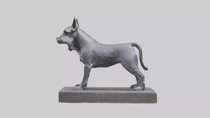 Schnauzer statue model VR / AR / low-poly