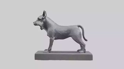 Schnauzer statue model VR / AR / low-poly