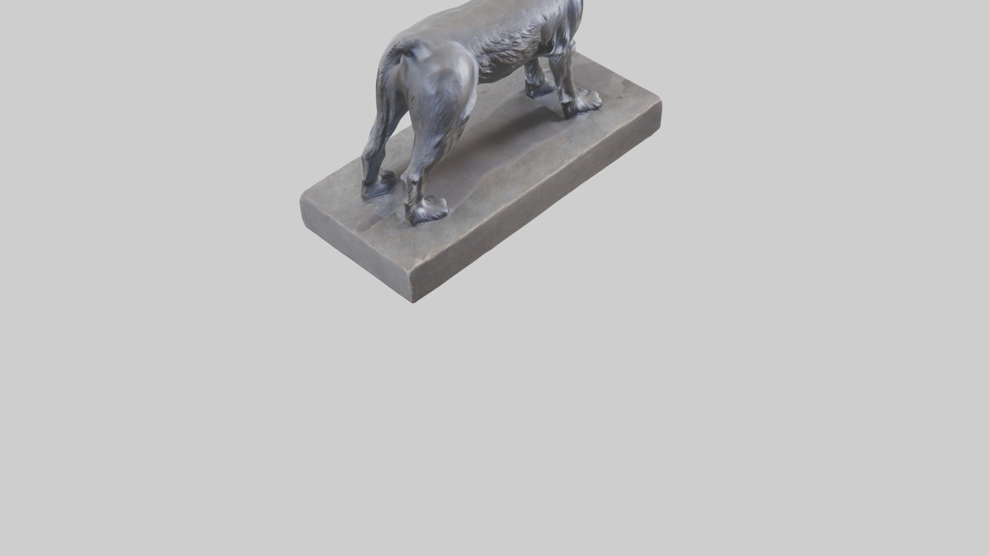 Schnauzer statue model VR / AR / low-poly