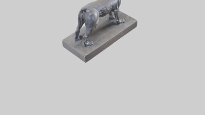 Schnauzer statue model VR / AR / low-poly
