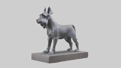Schnauzer statue model VR / AR / low-poly