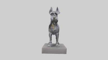 Schnauzer statue model VR / AR / low-poly