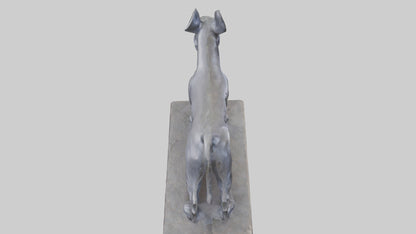 Schnauzer statue model VR / AR / low-poly