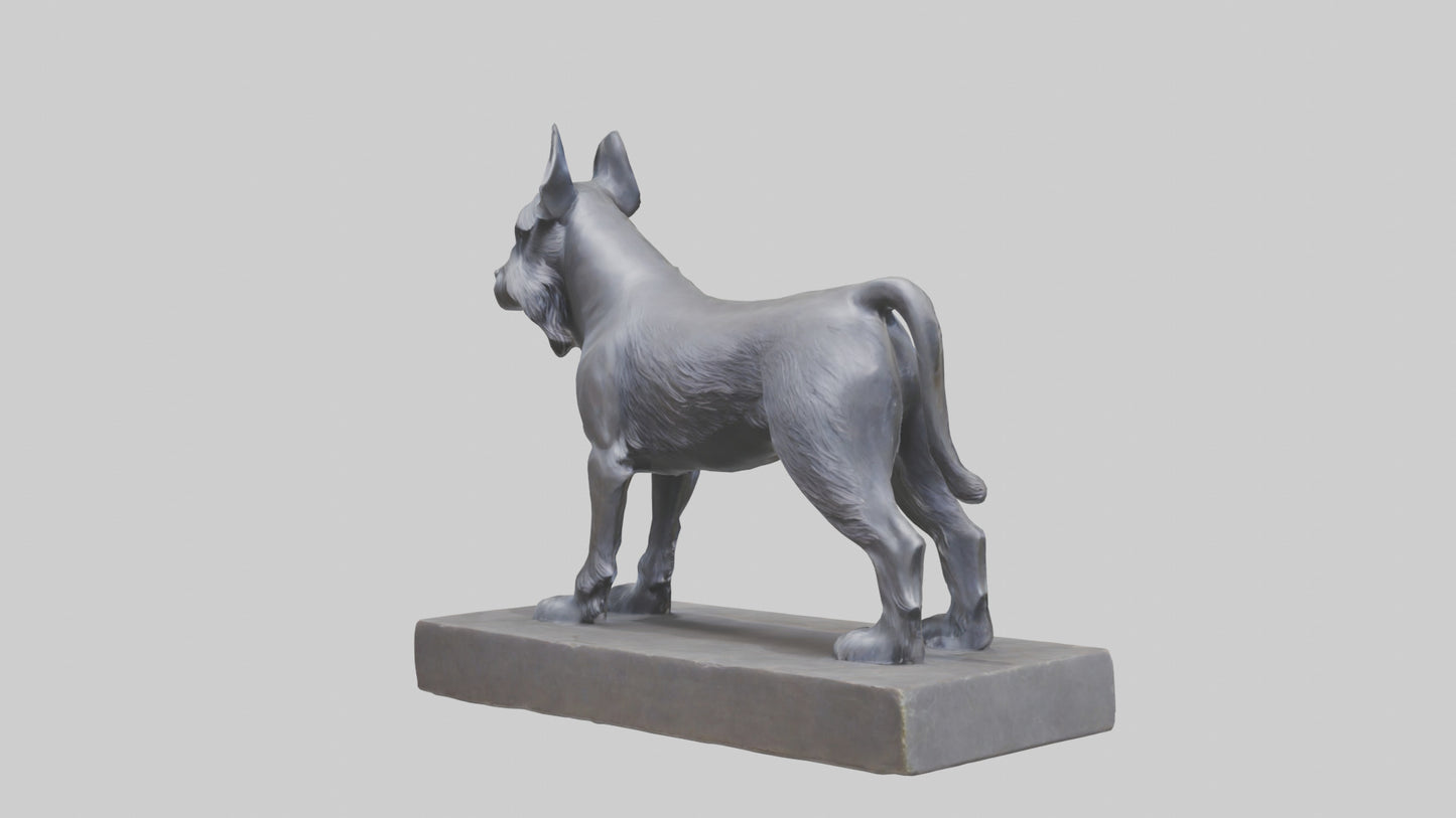 Schnauzer statue model VR / AR / low-poly