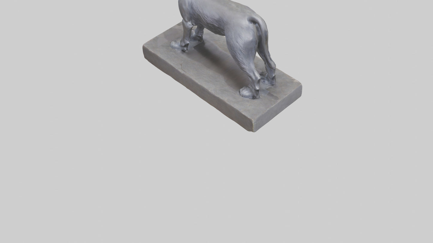 Schnauzer statue model VR / AR / low-poly