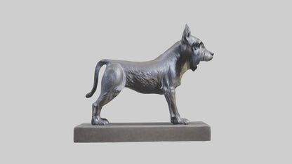 Schnauzer statue model VR / AR / low-poly