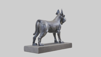 Schnauzer statue model VR / AR / low-poly