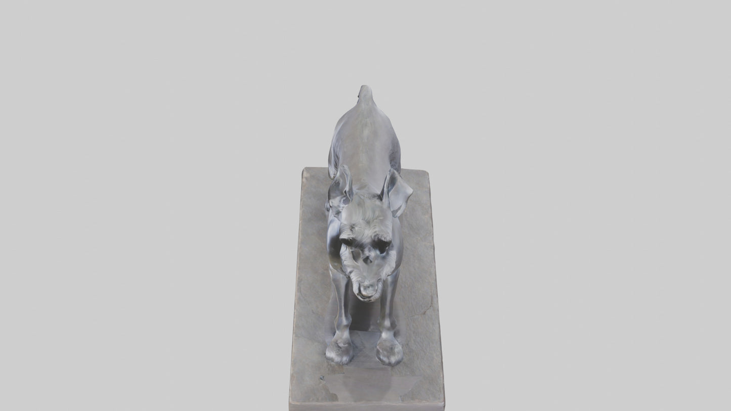 Schnauzer statue model VR / AR / low-poly