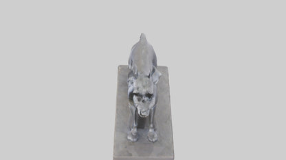 Schnauzer statue model VR / AR / low-poly