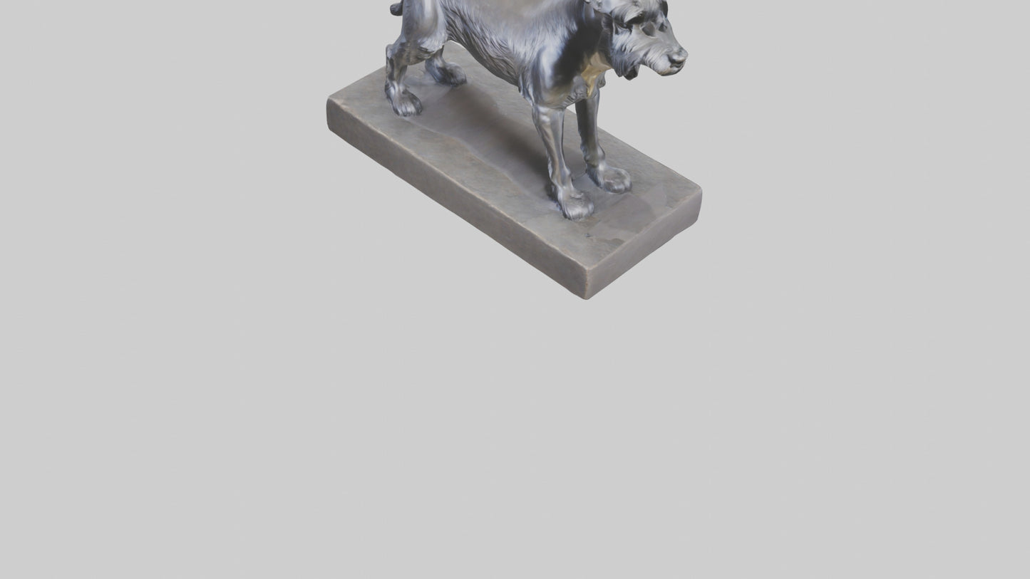Schnauzer statue model VR / AR / low-poly