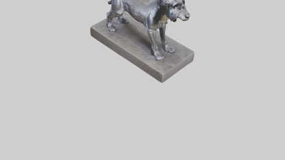 Schnauzer statue model VR / AR / low-poly