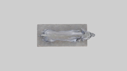 Schnauzer statue model VR / AR / low-poly