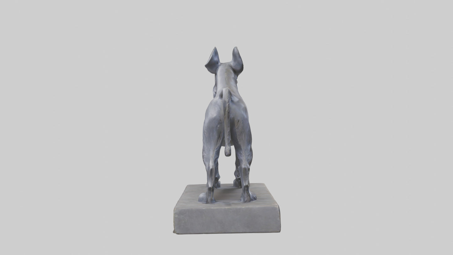 Schnauzer statue model VR / AR / low-poly