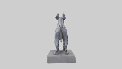 Schnauzer statue model VR / AR / low-poly