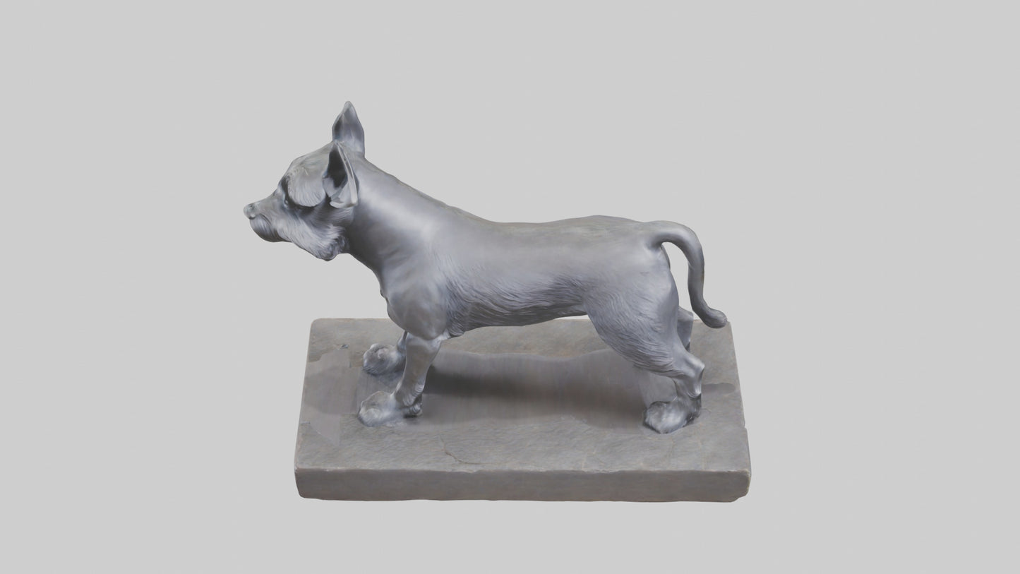 Schnauzer statue model VR / AR / low-poly