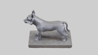 Schnauzer statue model VR / AR / low-poly