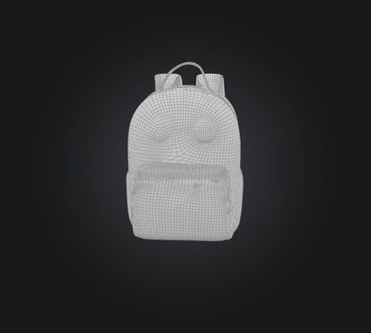 3D model school bag VR / AR / low-poly