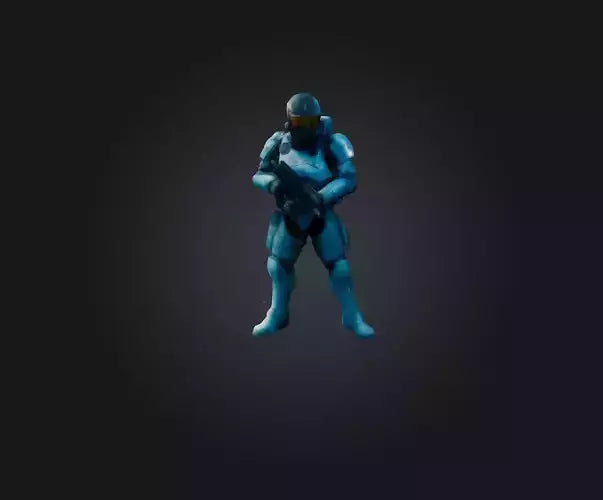 3D model scifi soldier VR / AR / low-poly