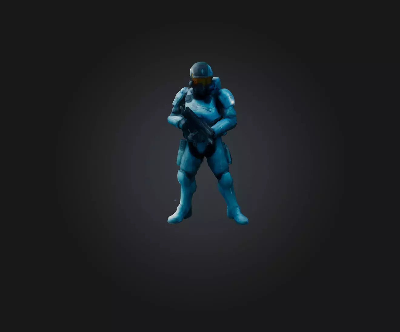 3D model scifi soldier VR / AR / low-poly