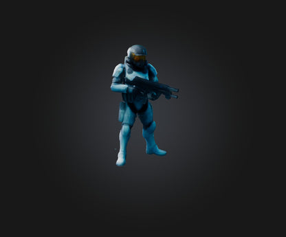 3D model scifi soldier VR / AR / low-poly