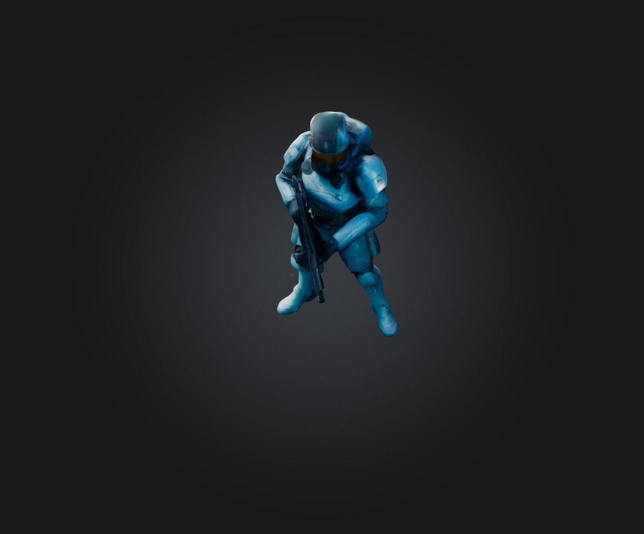 3D model scifi soldier VR / AR / low-poly