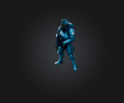 3D model scifi soldier VR / AR / low-poly