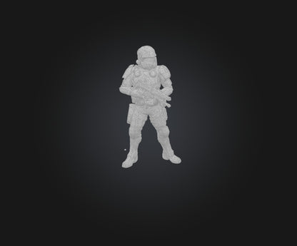 3D model scifi soldier VR / AR / low-poly