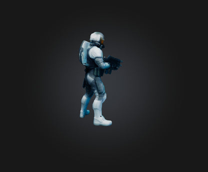 3D model scifi soldier VR / AR / low-poly