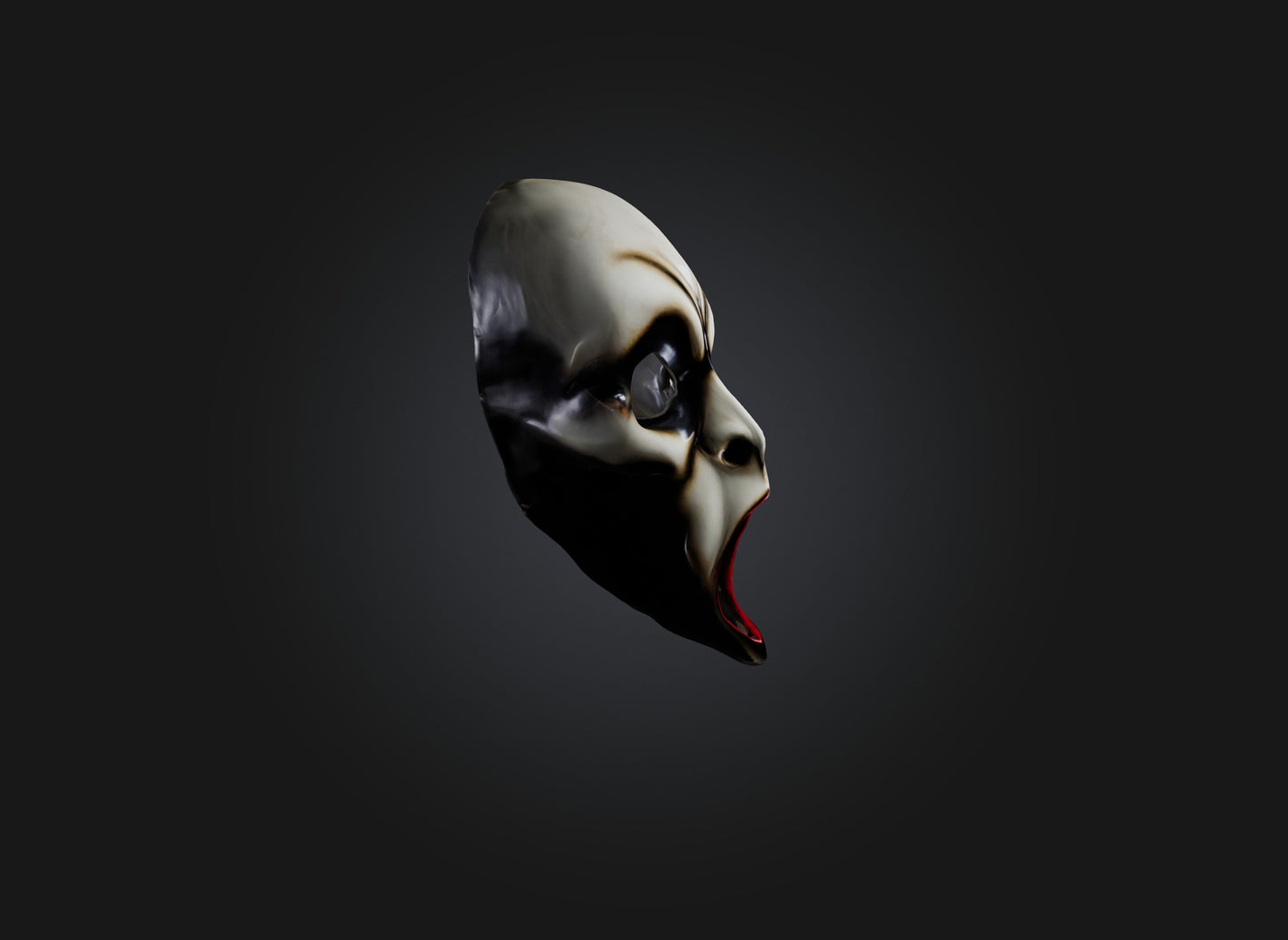 3D model scream mask VR / AR / low-poly
