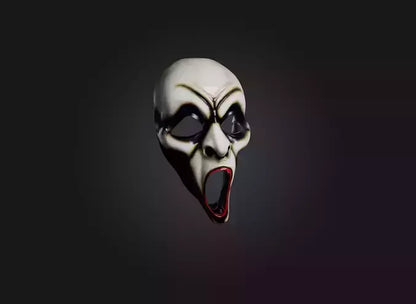 3D model scream mask VR / AR / low-poly