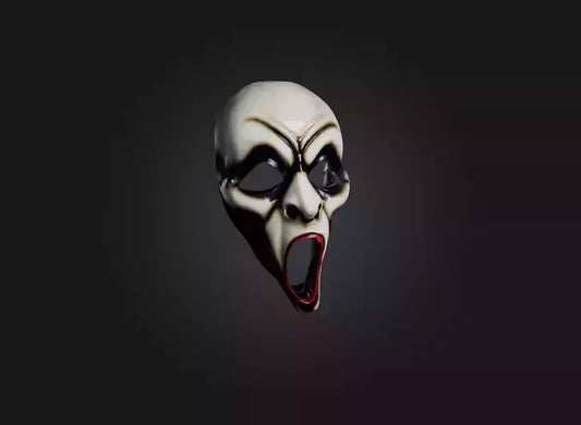 3D model scream mask VR / AR / low-poly