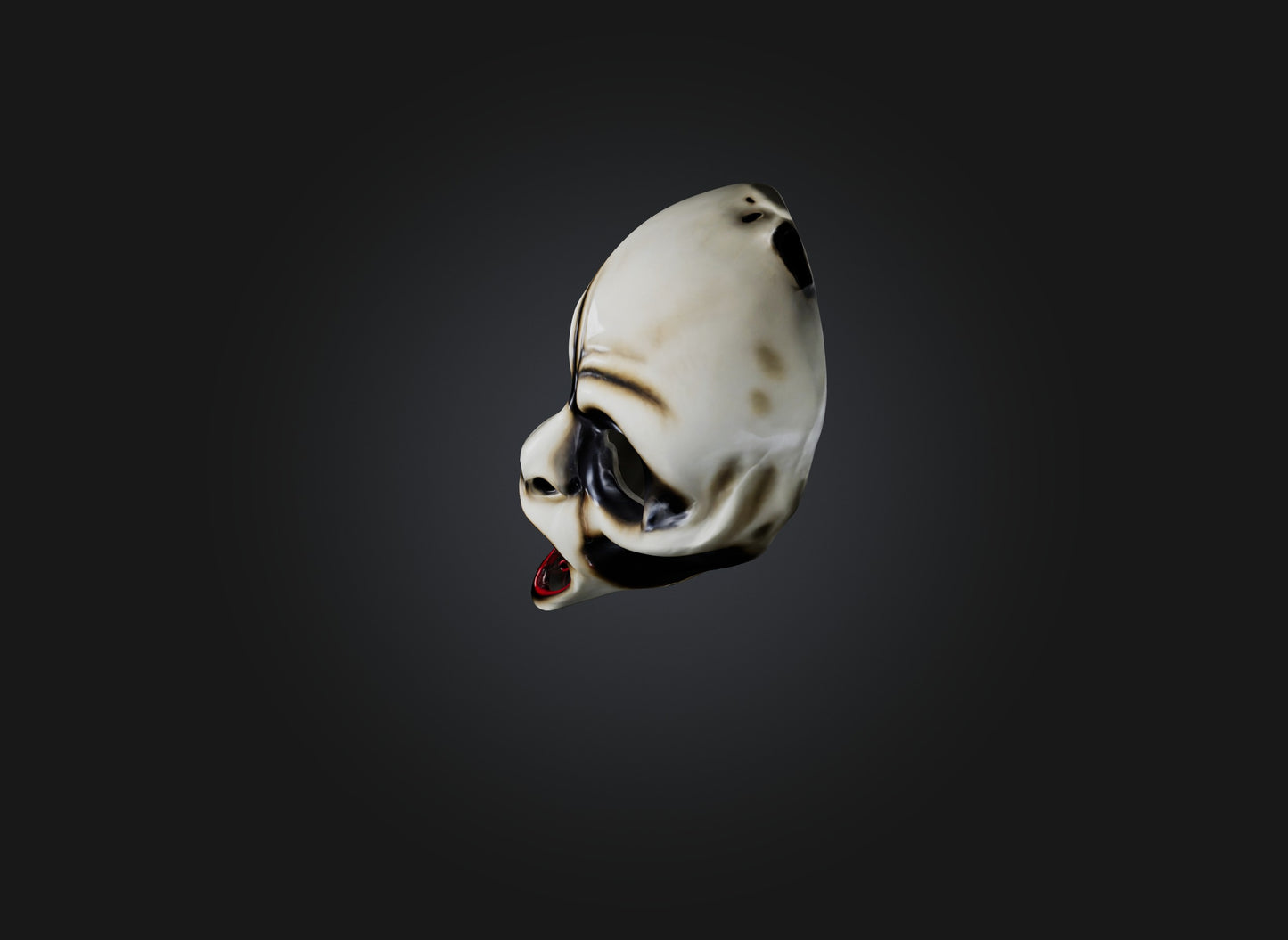 3D model scream mask VR / AR / low-poly