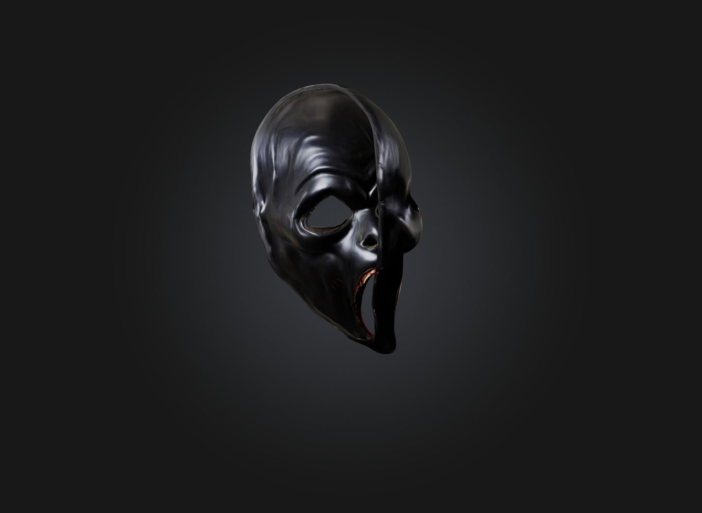 3D model scream mask VR / AR / low-poly
