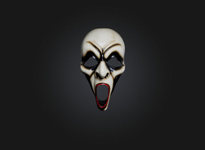 3D model scream mask VR / AR / low-poly