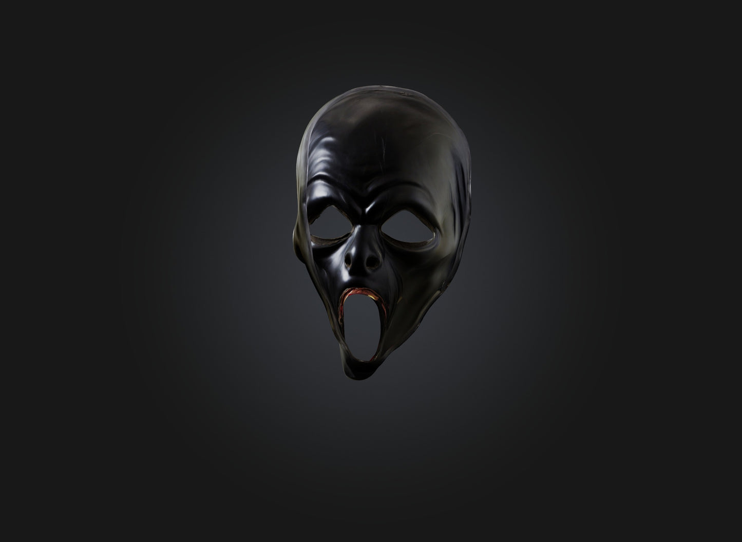 3D model scream mask VR / AR / low-poly