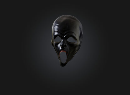 3D model scream mask VR / AR / low-poly