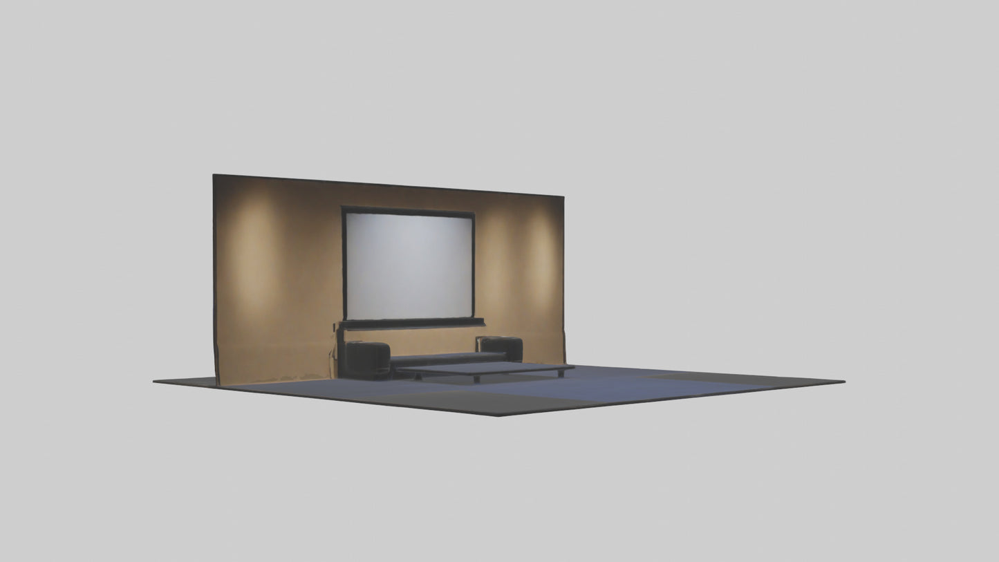 3D model Screening Room VR / AR / low-poly