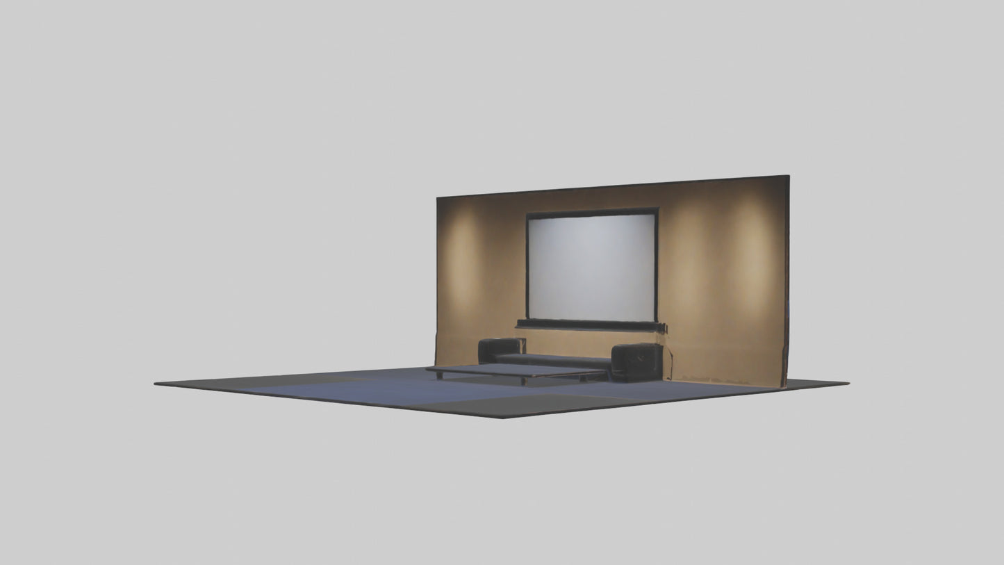 3D model Screening Room VR / AR / low-poly