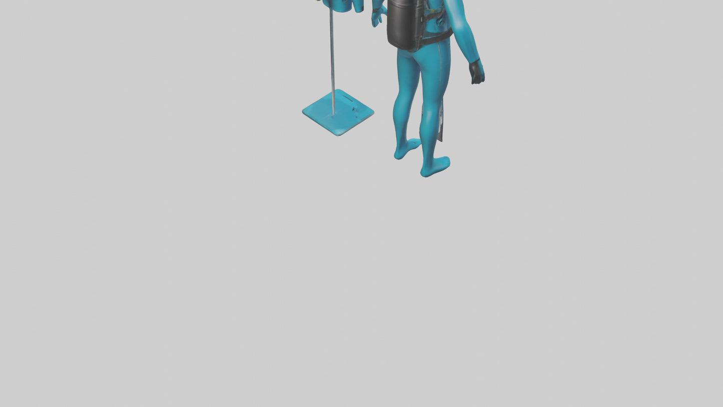 Scuba Diving Equipment model VR / AR / low-poly