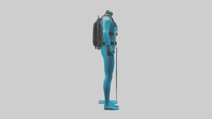 Scuba Diving Equipment model VR / AR / low-poly