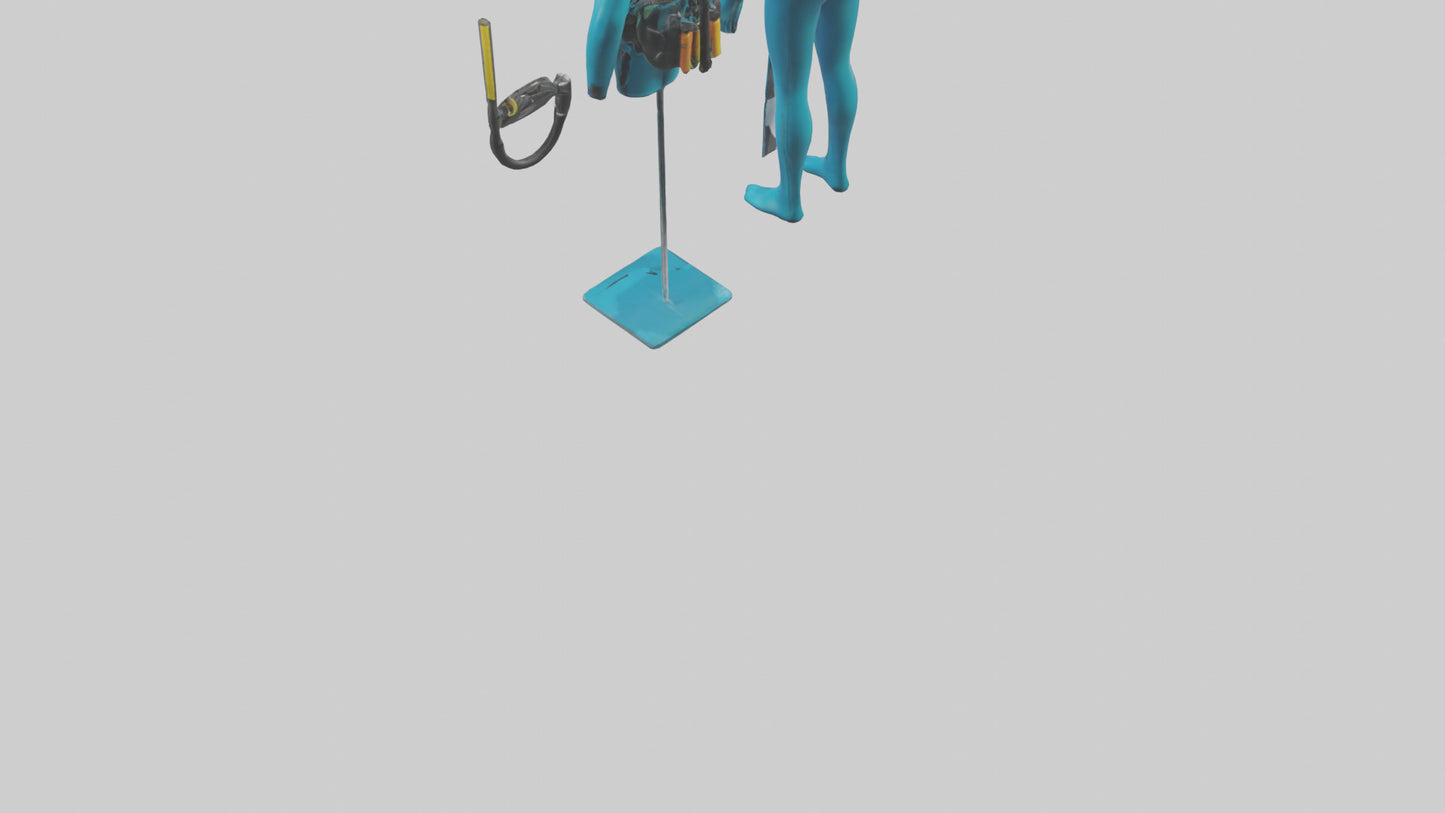 Scuba Diving Equipment model VR / AR / low-poly