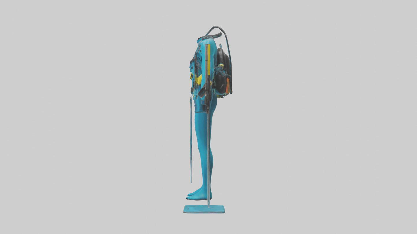 Scuba Diving Equipment model VR / AR / low-poly