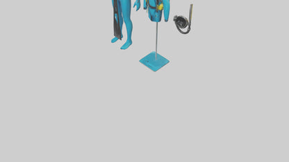 Scuba Diving Equipment model VR / AR / low-poly