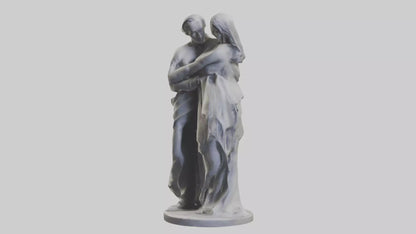 Sculpted Couple statue model VR / AR / low-poly