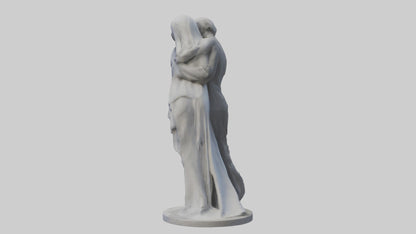 Sculpted Couple statue model VR / AR / low-poly