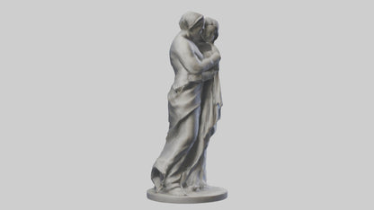 Sculpted Couple statue model VR / AR / low-poly