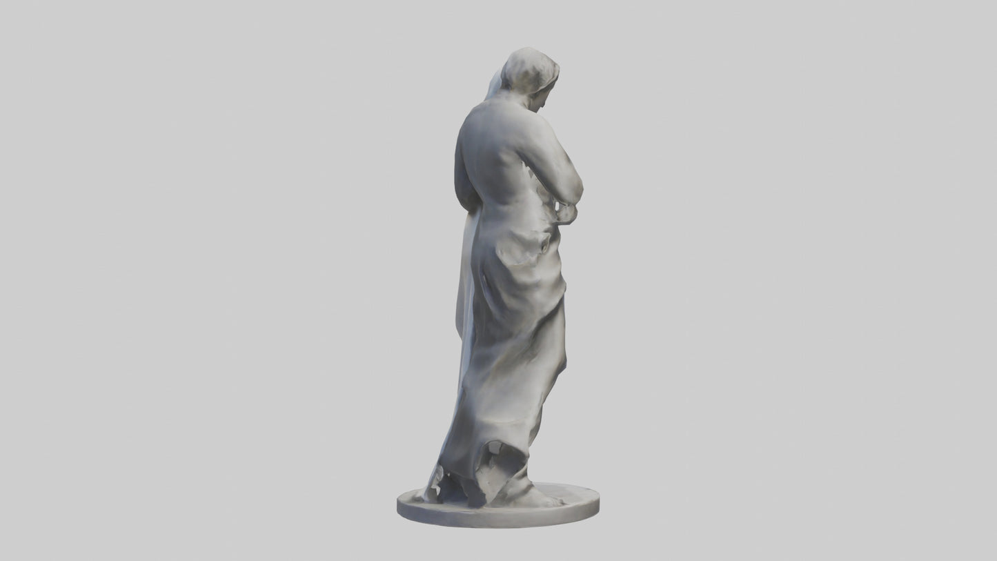 Sculpted Couple statue model VR / AR / low-poly